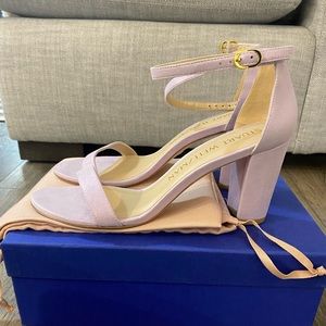 BNIB Stuart Weitzman Nearly Nude Suede Sandals